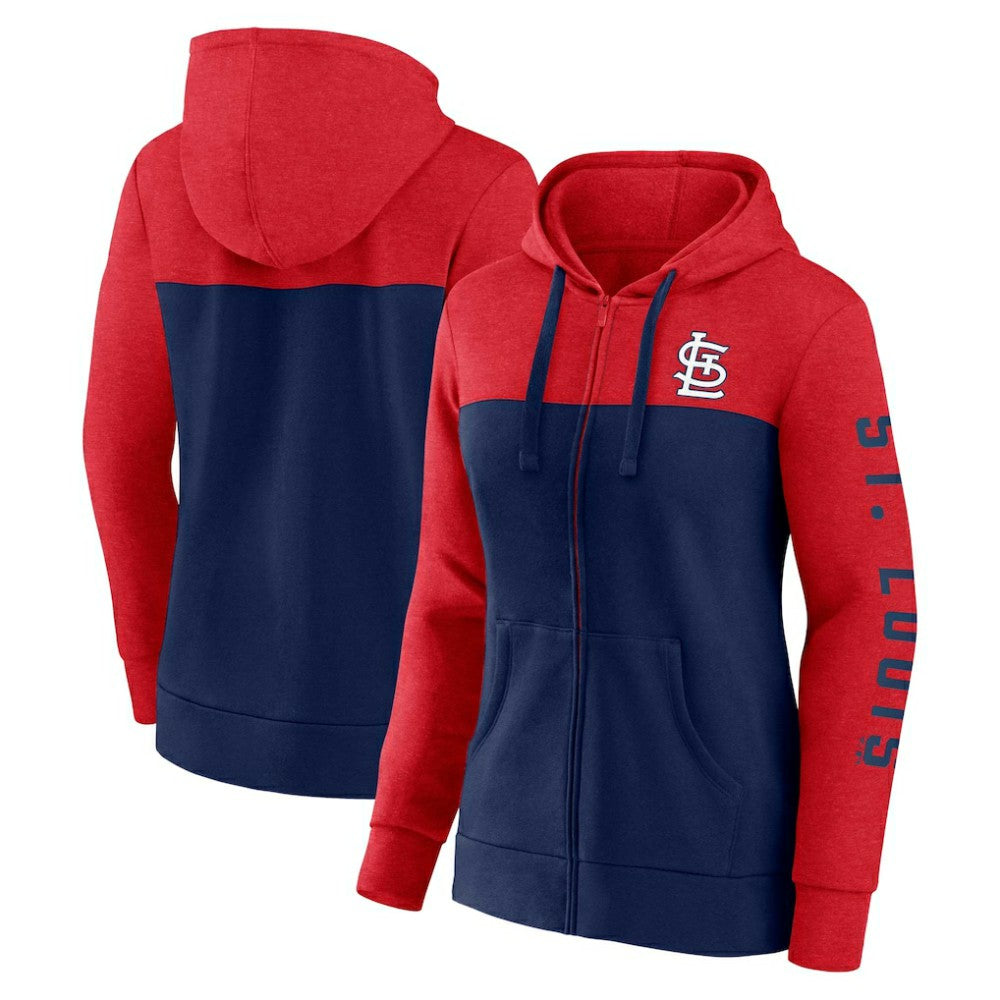 St. Louis Cardinals Fanatics Women's City Ties Hoodie Full-Zip Sweatshirt - MLB