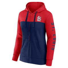 St. Louis Cardinals Fanatics Women's City Ties Hoodie Full-Zip Sweatshirt - MLB