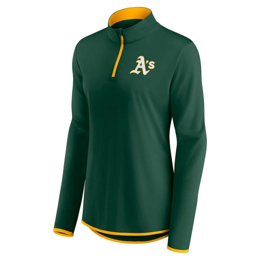 Athletics Fanatics Women's Corner Quarter-Zip Top - MLB