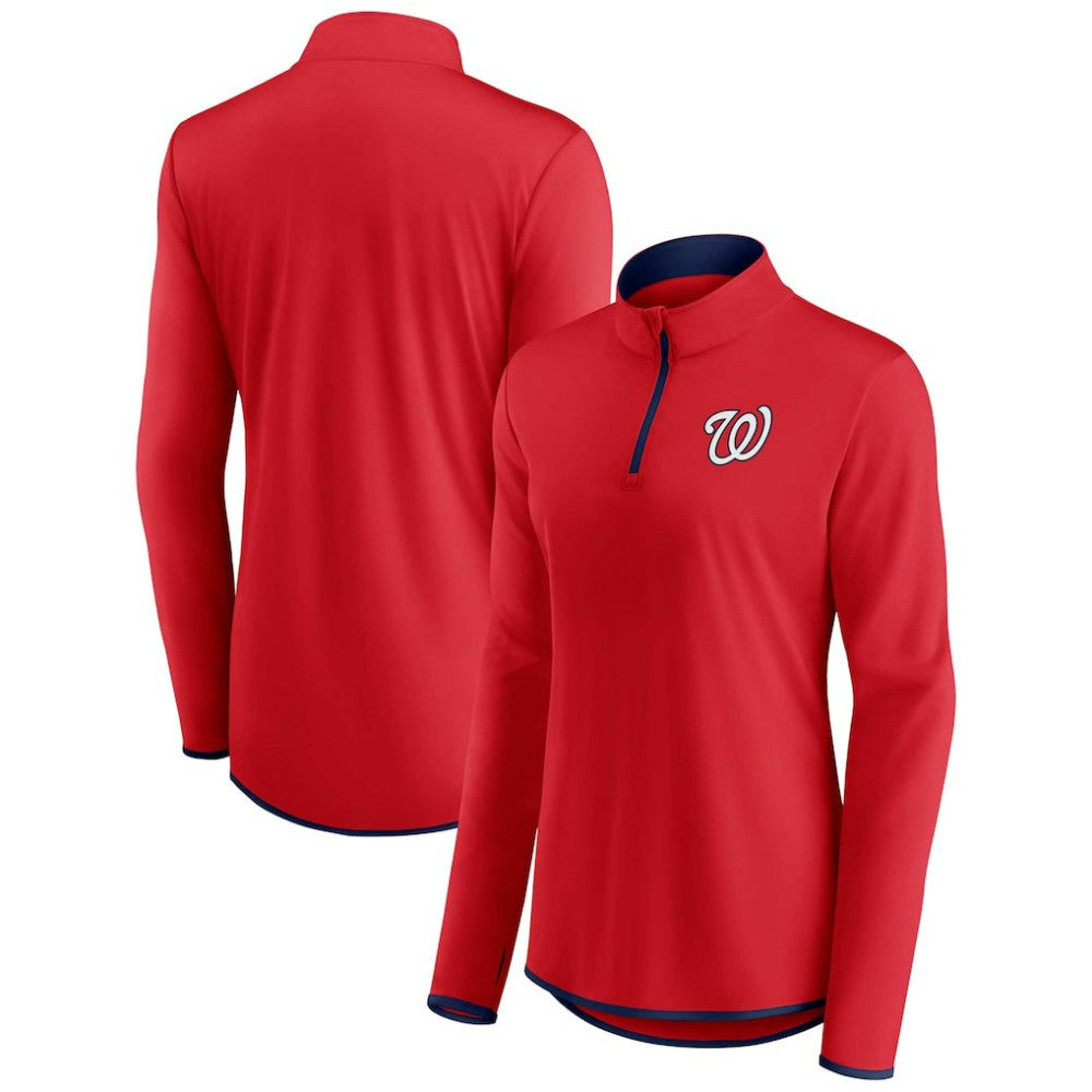 Washington Nationals Fanatics Women's Corner Quarter-Zip Top - MLB