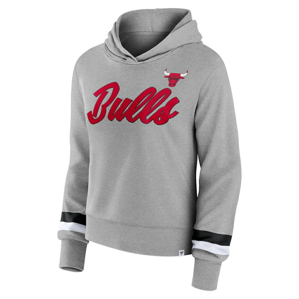 Chicago Bulls Women's Halftime Pullover Hoodie Heather Gray - NBA