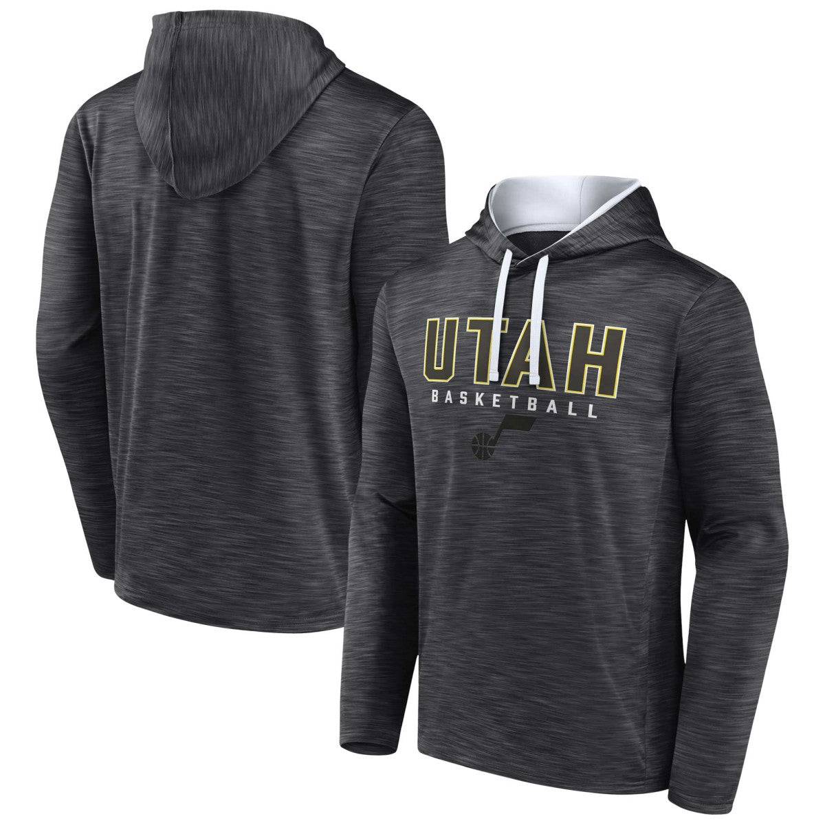 Utah Jazz Fast Break Pullover Hoodie Heather Charcoal - NBA