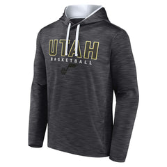 Utah Jazz Fast Break Pullover Hoodie Heather Charcoal - NBA
