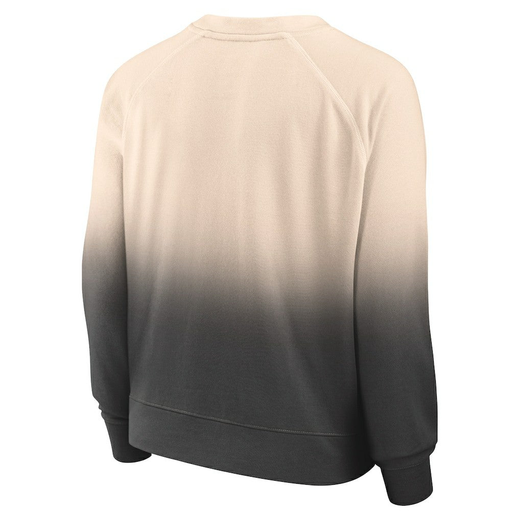 Chicago Bulls Women's Lounge Arch Raglan Pullover Sweatshirt Tan/Black - NBA