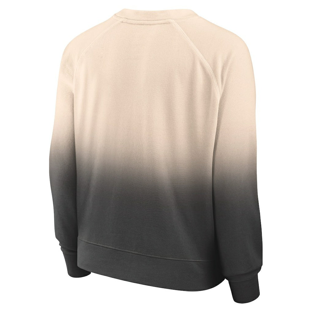 Chicago Bulls Women's Lounge Arch Raglan Pullover Sweatshirt Tan/Black - NBA