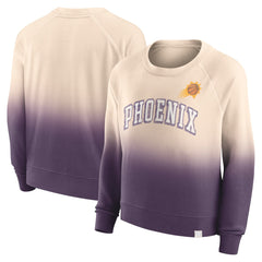 Phoenix Suns Women's Lounge Arch Raglan Pullover Sweatshirt Tan/Purple - NBA