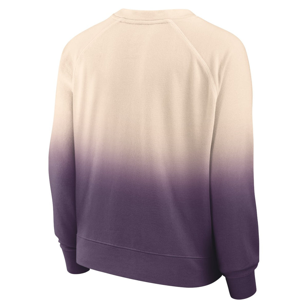 Phoenix Suns Women's Lounge Arch Raglan Pullover Sweatshirt Tan/Purple - NBA