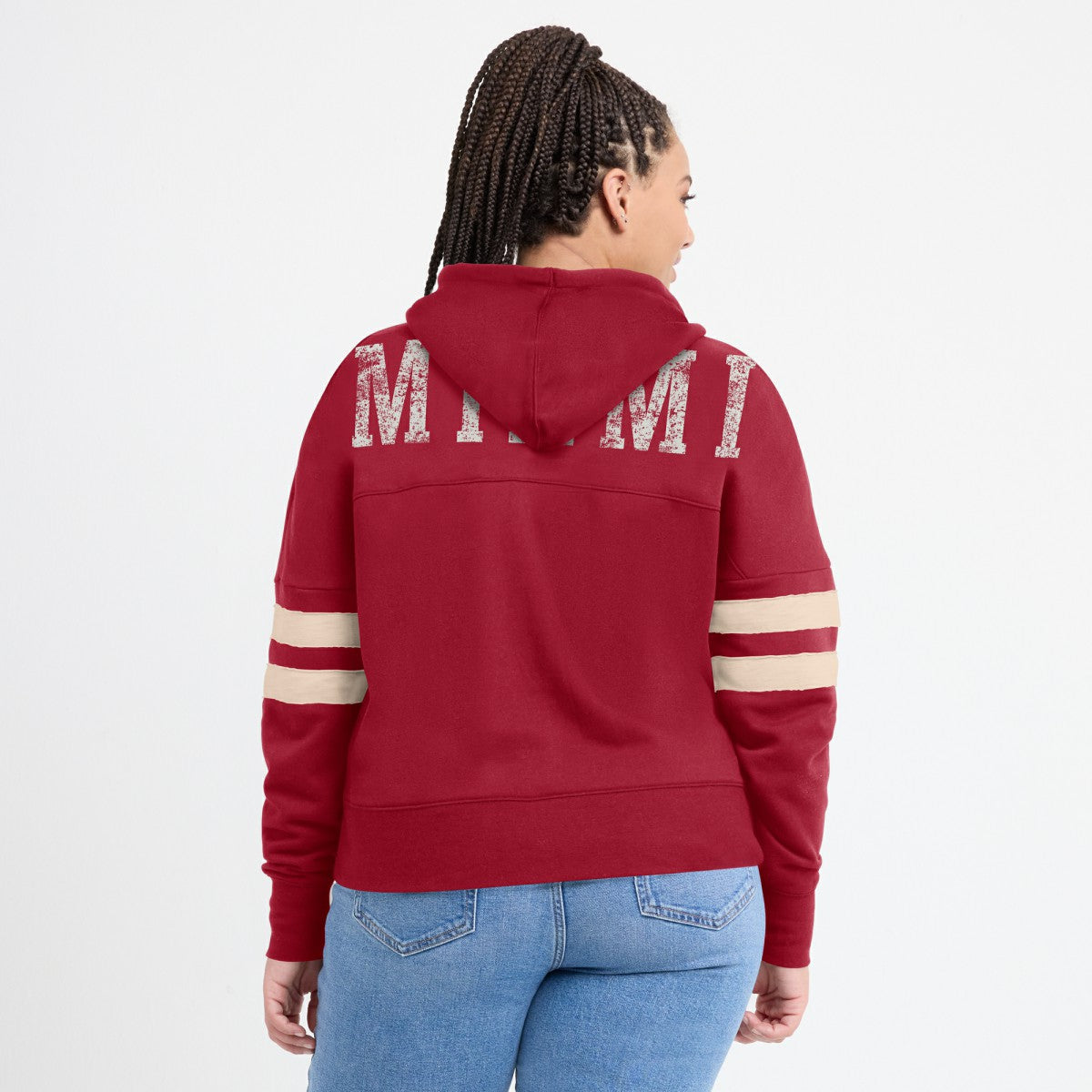 Miami Heat Women's Bold Move Dolman V-Neck High Hip Hoodie Red - NBA
