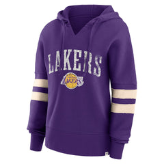 Los Angeles Lakers Women's Bold Move Dolman V-Neck High Hip Hoodie Purple - NBA