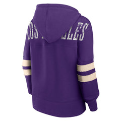 Los Angeles Lakers Women's Bold Move Dolman V-Neck High Hip Hoodie Purple - NBA