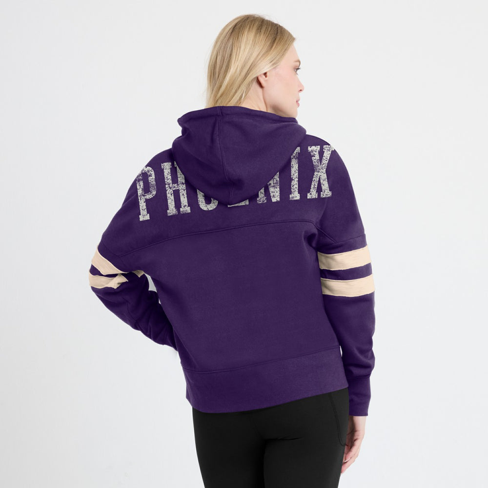 Phoenix Suns Women's Bold Move Dolman V-Neck High Hip Hoodie Purple - NBA