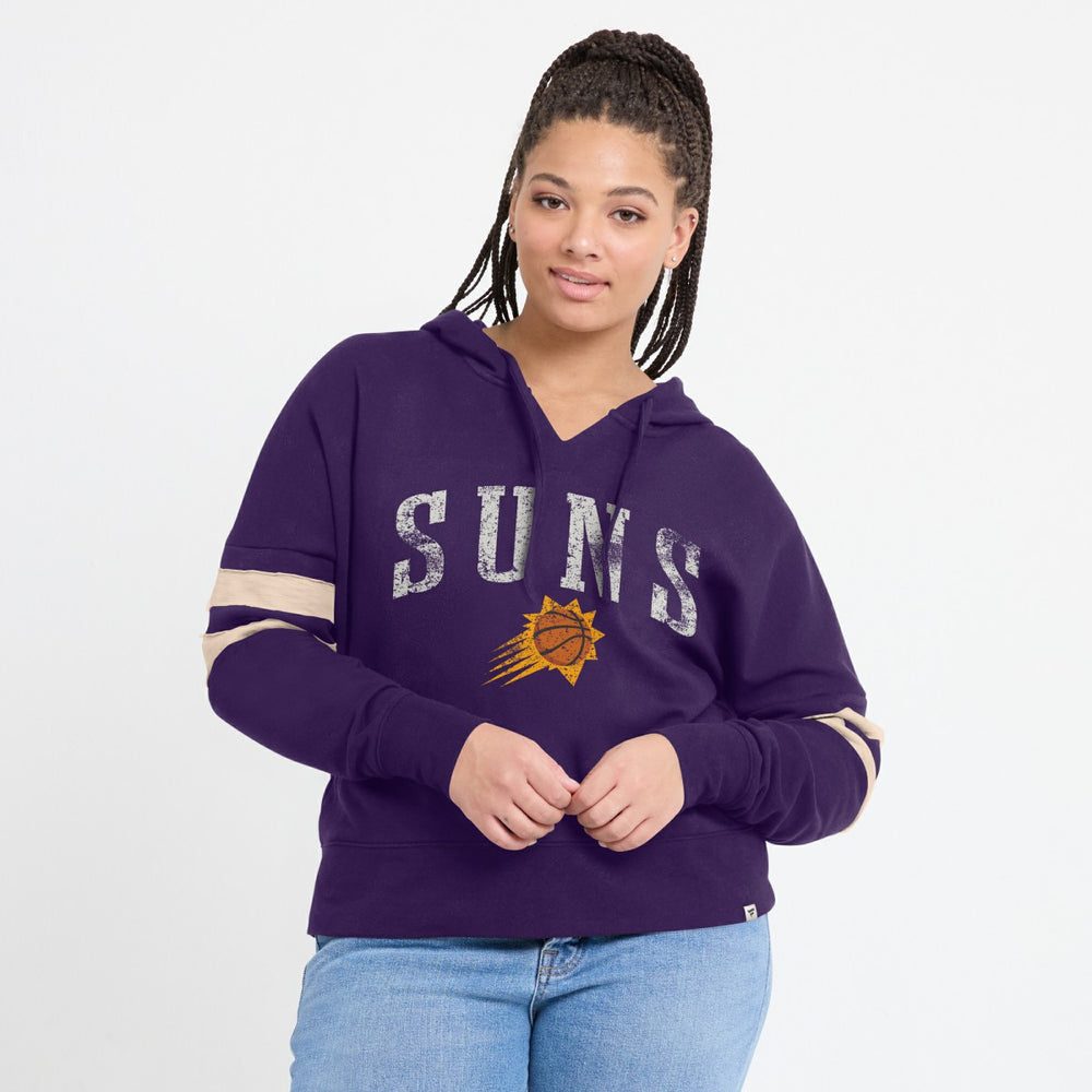 Phoenix Suns Women's Bold Move Dolman V-Neck High Hip Hoodie Purple - NBA