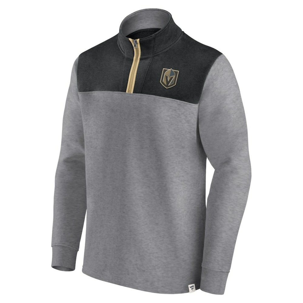 Vegas Golden Knights Fanatics Launch It Quarter-Zip Jacket - Heather Gray - NHL