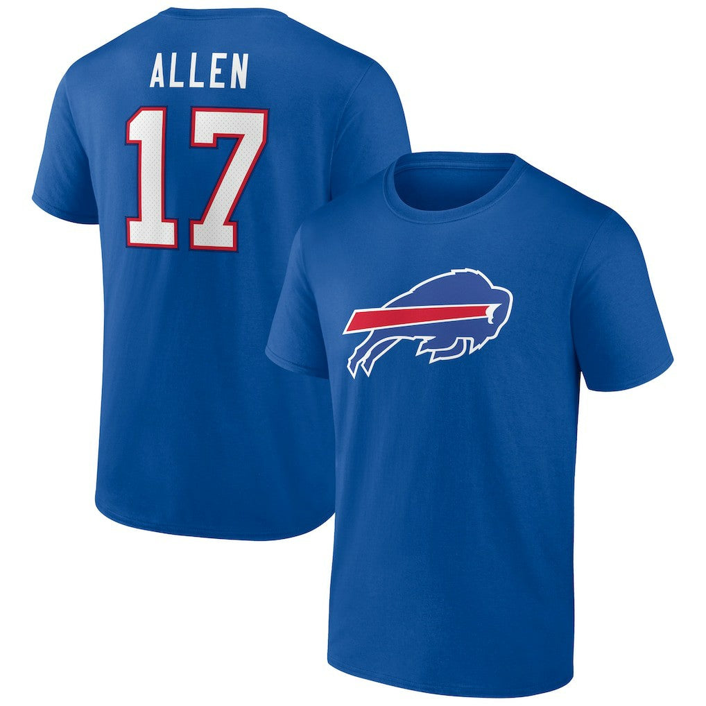 Josh Allen Buffalo Bills Icon Player Name & Number T-Shirt Royal | NFL