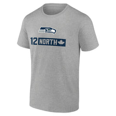 Seattle Seahawks 12 North T-Shirt Heather Gray | NFL