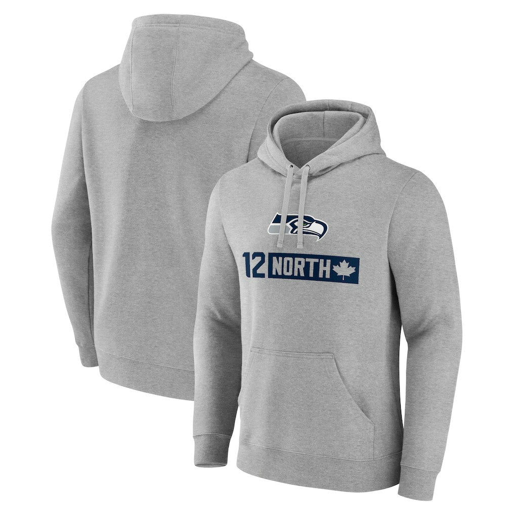 Seattle Seahawks 12 North Pullover Hoodie Gray | NFL