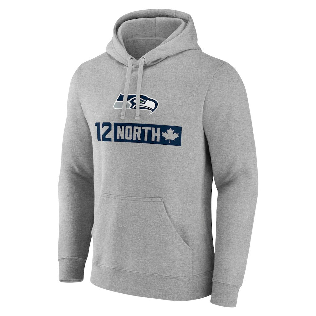 Seattle Seahawks 12 North Pullover Hoodie Gray | NFL