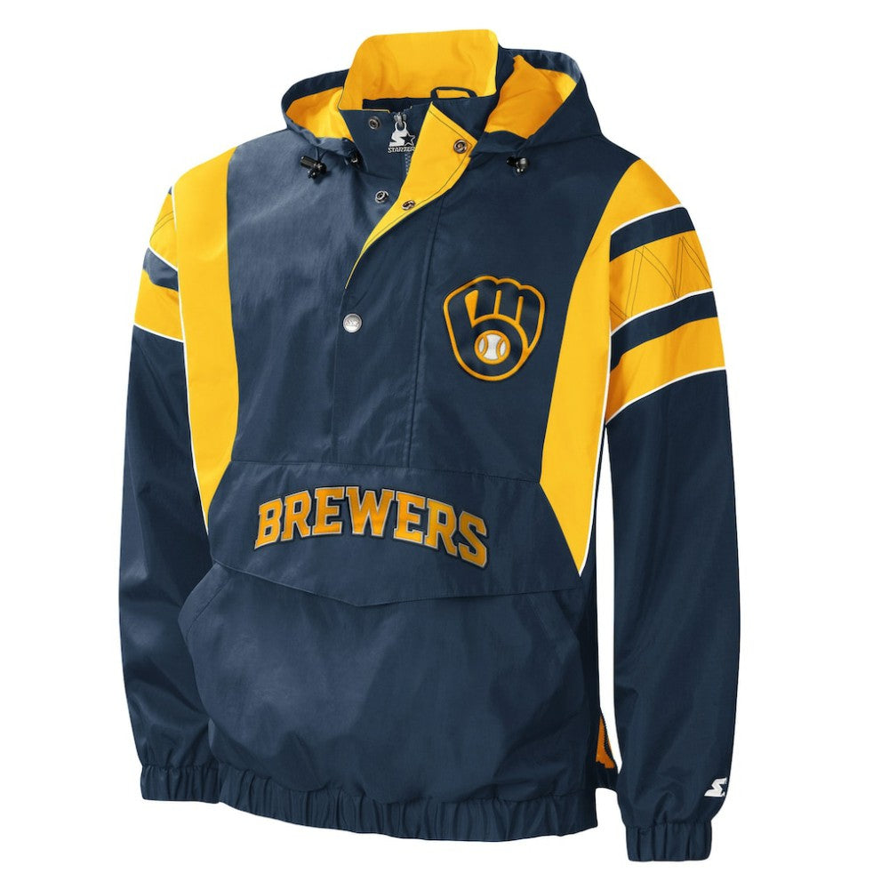 Milwaukee Brewers Starter Impact Hoodie Half-Zip Jacket - MLB