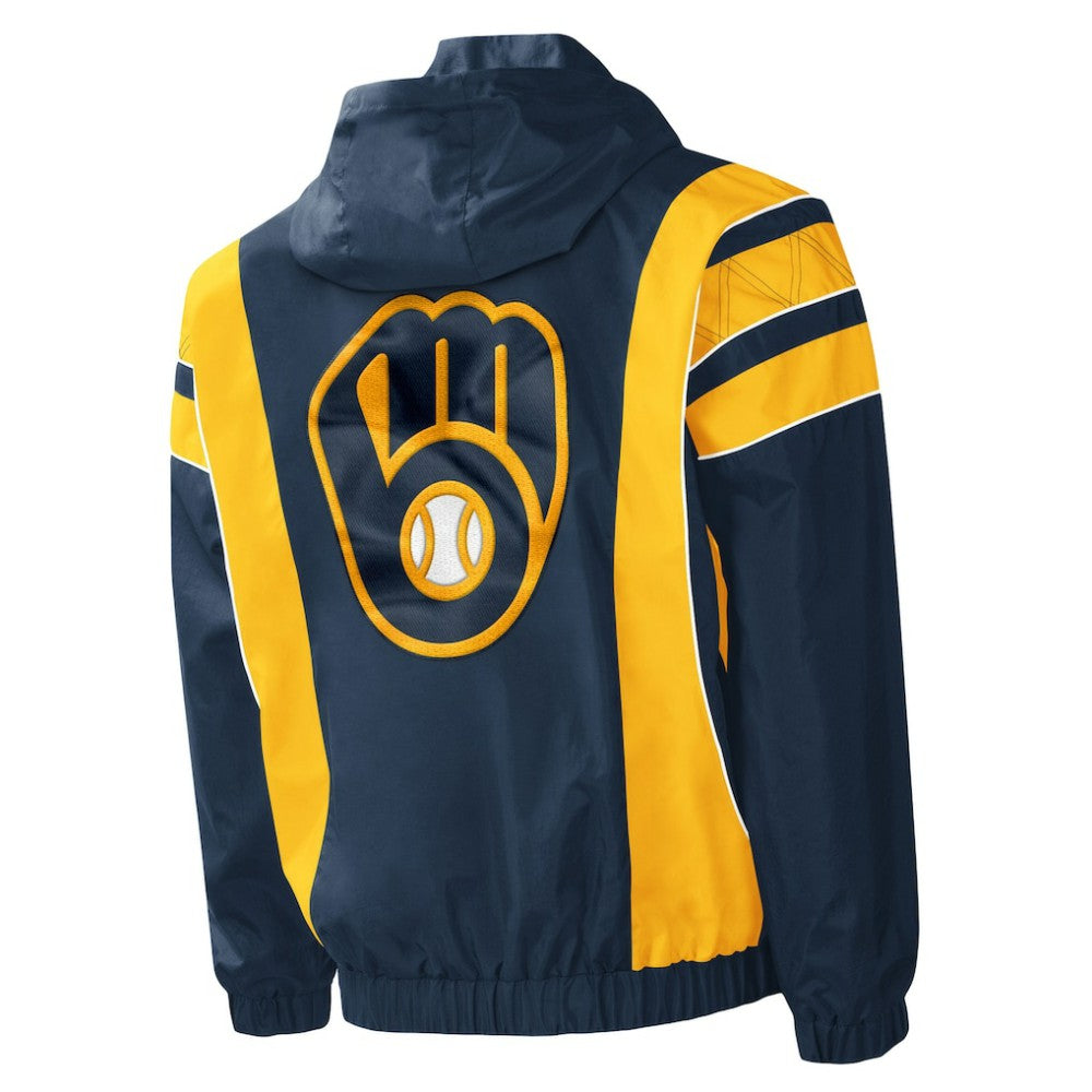 Milwaukee Brewers Starter Impact Hoodie Half-Zip Jacket - MLB