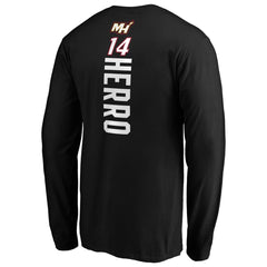 Tyler Herro Miami Heat Playmaker Team Name & Number Long Sleeve T-Shirt Black - NBA