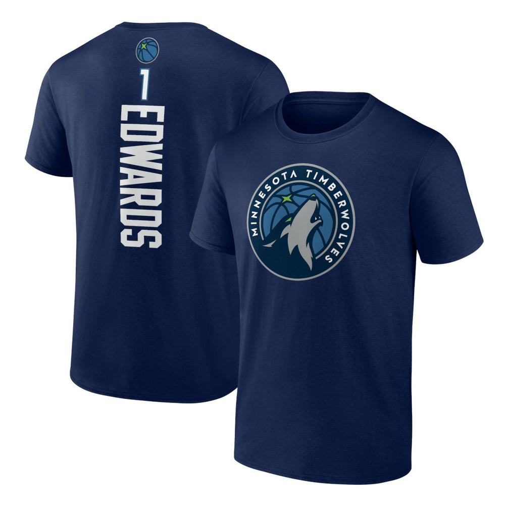 Anthony Edwards Minnesota Timberwolves Playmaker Team Name & Number T-Shirt Navy - NBA