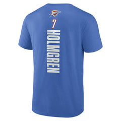 Chet Holmgren Oklahoma City Thunder Playmaker Team Name & Number T-Shirt Blue - NBA