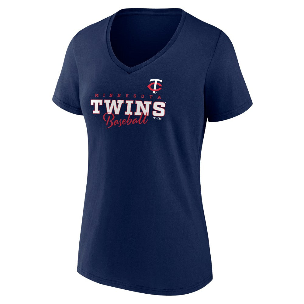 Minnesota Twins Women's Back In Business V-Neck T-Shirt - MLB