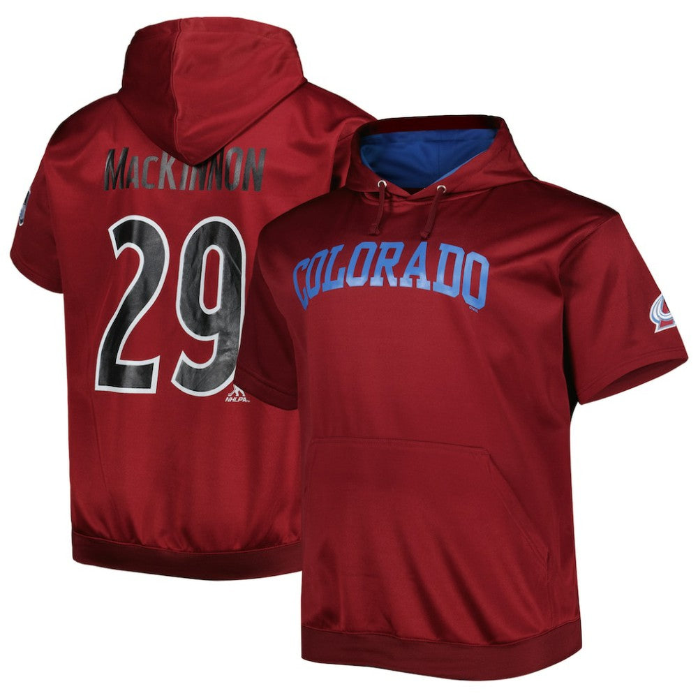 Nathan MacKinnon Colorado Avalanche Fanatics Big & Tall Name & Number Pullover Hoodie - Burgundy - NHL
