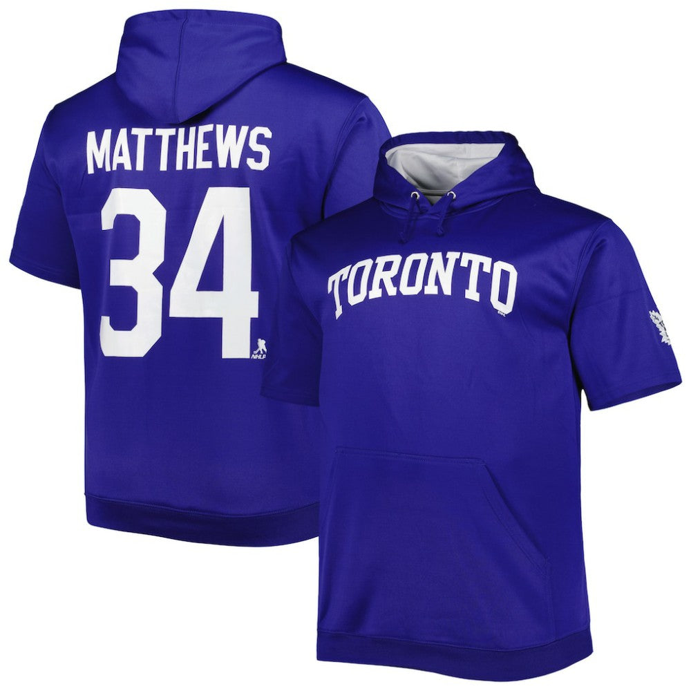 Auston Matthews Toronto Maple Leafs Fanatics Big & Tall Name & Number Pullover Hoodie - Blue - NHL