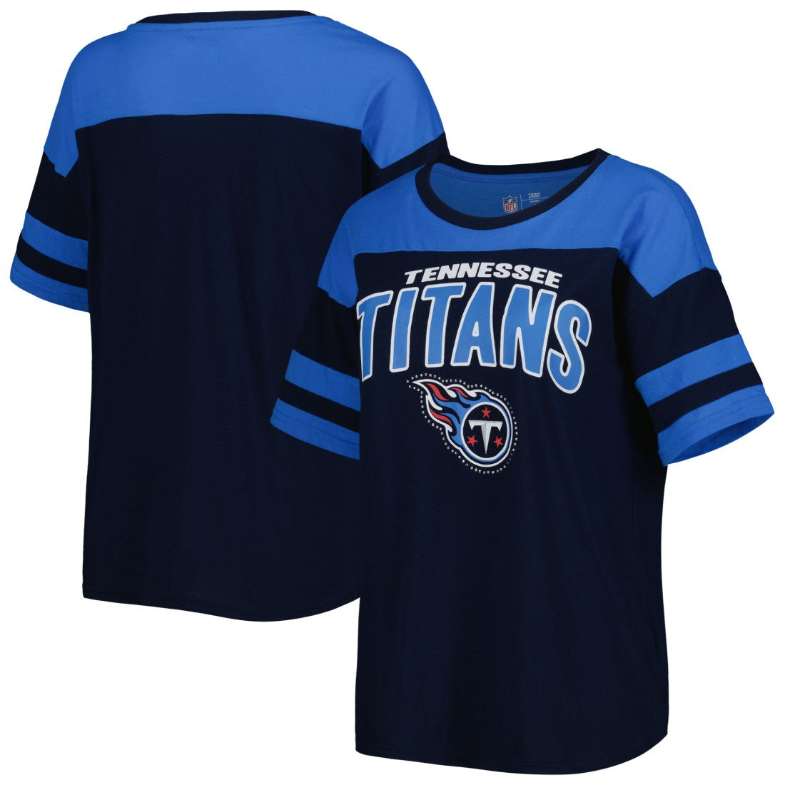 Tennessee Titans G-III 4Her by Carl Banks Women's Play the Ball T-Shirt Navy/Light Blue | NFL