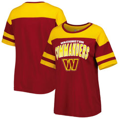 Washington Commanders G-III 4Her by Carl Banks Women's Play the Ball T-Shirt Burgundy/Gold | NFL