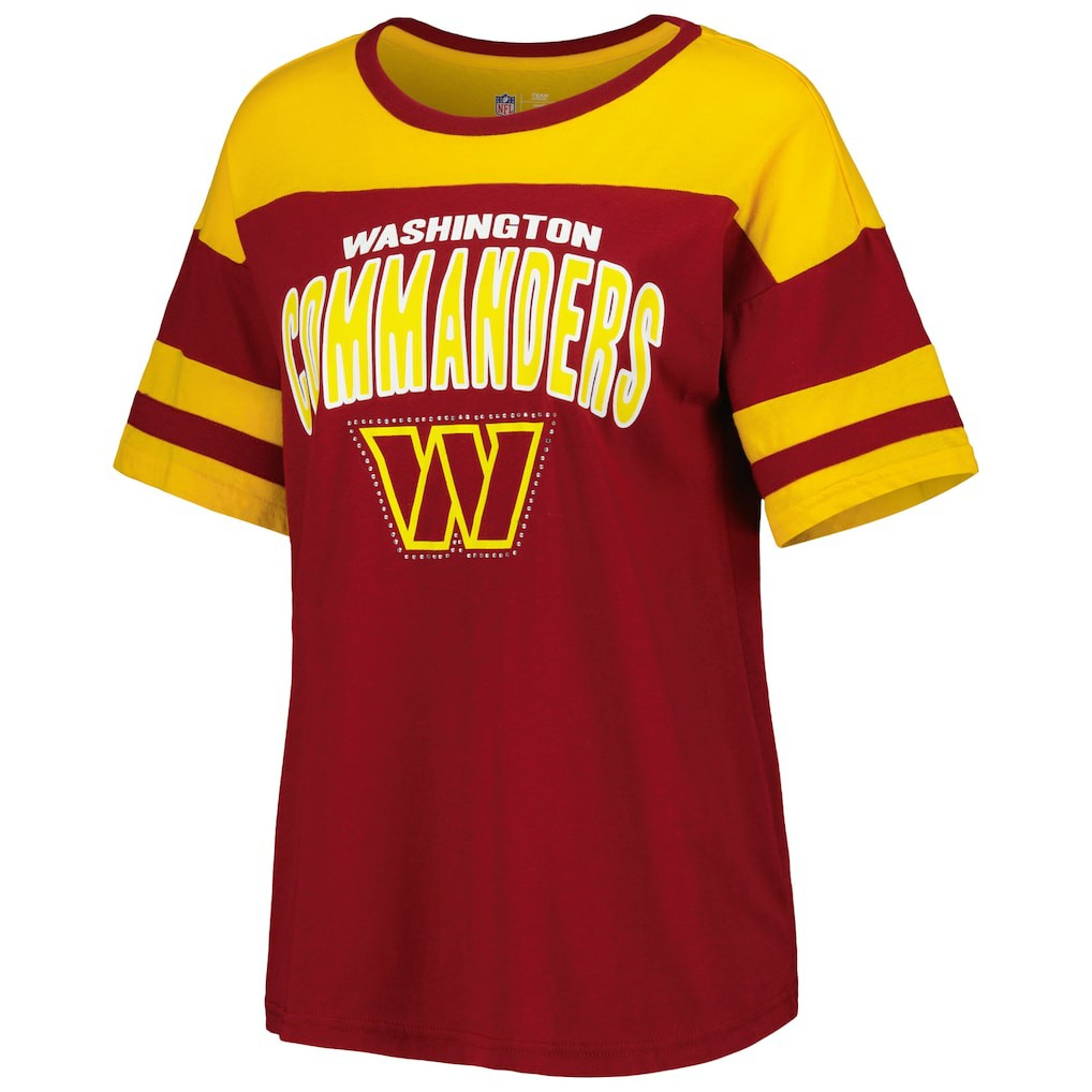 Washington Commanders G-III 4Her by Carl Banks Women's Play the Ball T-Shirt Burgundy/Gold | NFL
