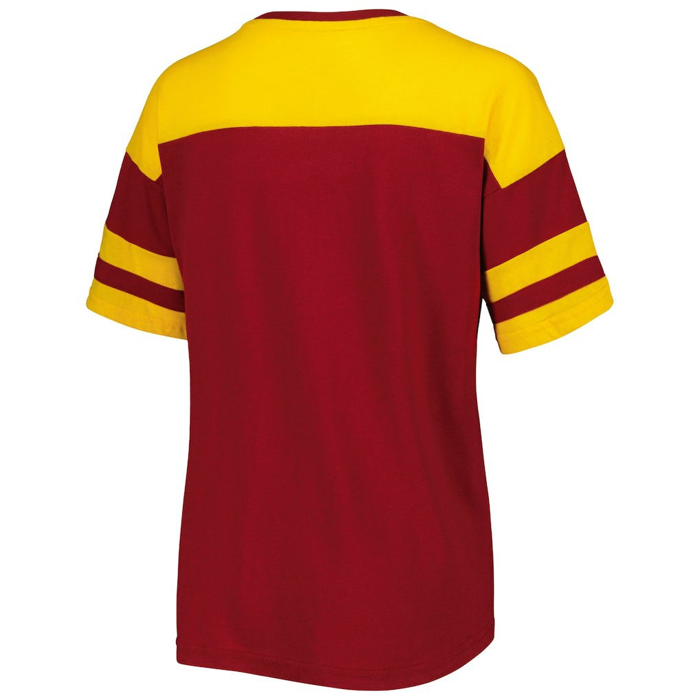 Washington Commanders G-III 4Her by Carl Banks Women's Play the Ball T-Shirt Burgundy/Gold | NFL