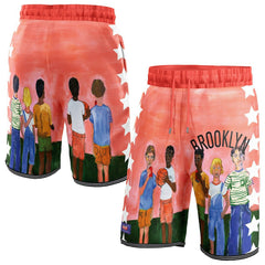 Brooklyn Nets NBA & KidSuper Studios Unisex Hometown Shorts Black - NBA