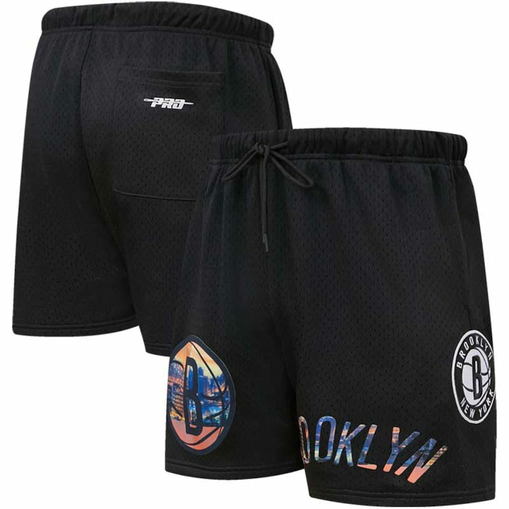 Brooklyn Nets Pro Standard City Scape Mesh Shorts Black - NBA
