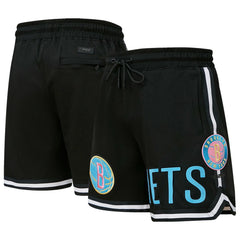 Brooklyn Nets Pro Standard Washed Neon Shorts Black - NBA