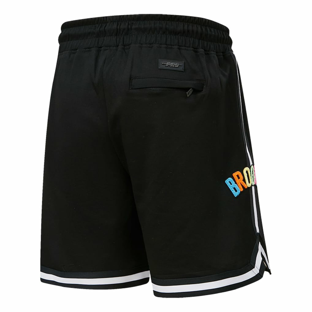 Brooklyn Nets Pro Standard Washed Neon Shorts Black - NBA
