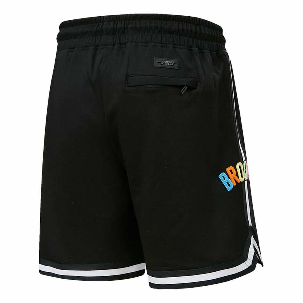 Brooklyn Nets Pro Standard Washed Neon Shorts Black - NBA