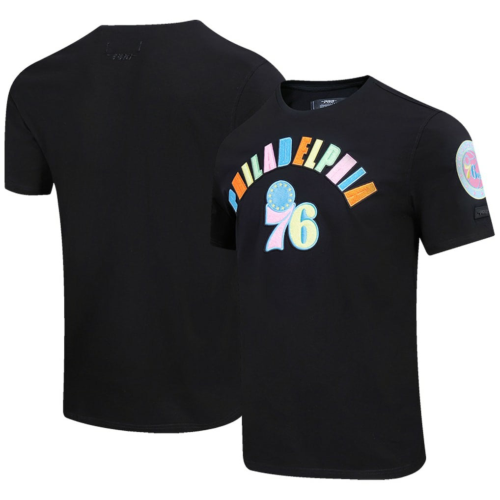 Philadelphia 76ers Pro Standard Washed Neon T-Shirt Black - NBA