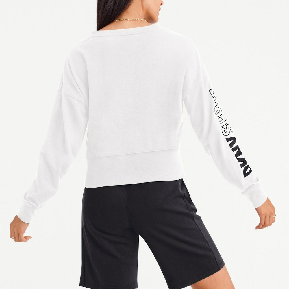 Las Vegas Raiders DKNY Sport Women's Lily V-Neck Pullover Sweatshirt White | NFL