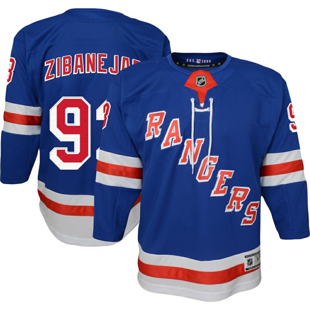 Mika Zibanejad New York Rangers Youth Home Premier Player Jersey - Blue - NHL