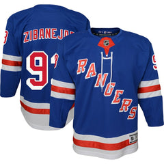 Mika Zibanejad New York Rangers Youth Home Premier Player Jersey - Blue - NHL