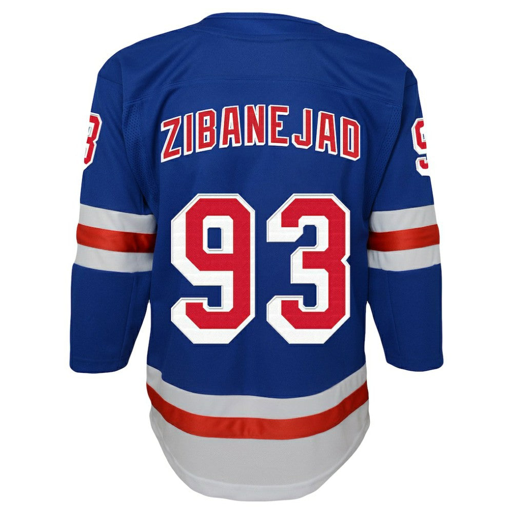 Mika Zibanejad New York Rangers Youth Home Premier Player Jersey - Blue - NHL