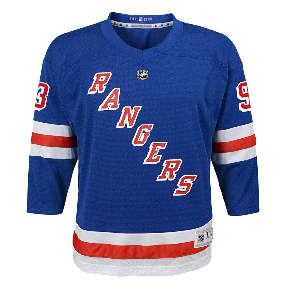 Mika Zibanejad New York Rangers Youth Home Replica Player Jersey - Blue - NHL