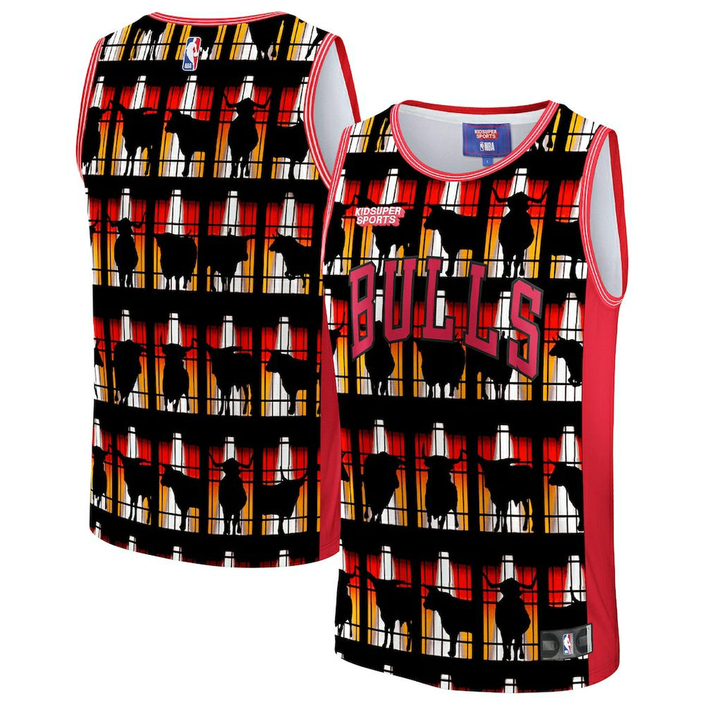 Chicago Bulls NBA & KidSuper Studios Unisex Hometown Jersey Red - NBA