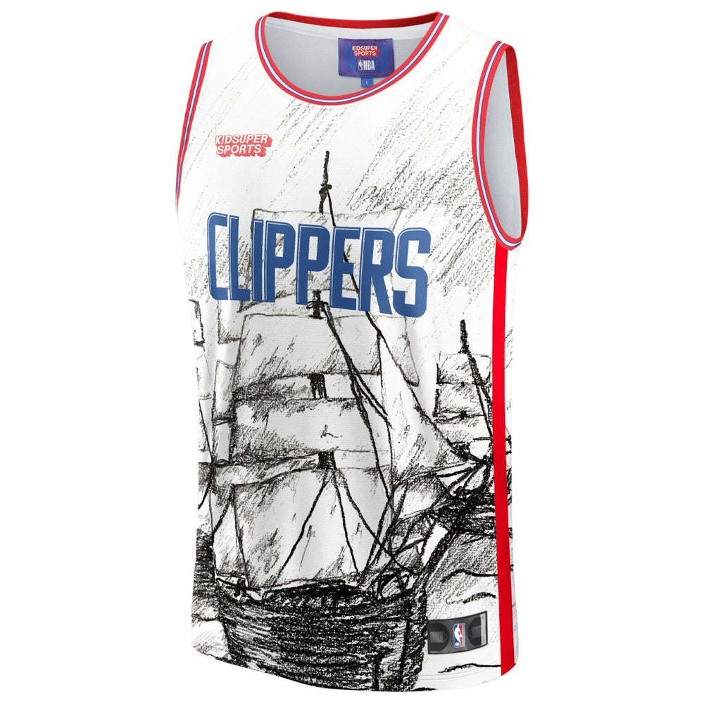 LA Clippers NBA & KidSuper Studios Unisex Hometown Jersey Gray - NBA