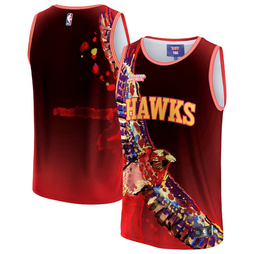 Atlanta Hawks NBA & KidSuper Studios Unisex Hometown Jersey Red - NBA