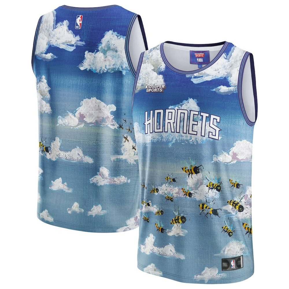 Charlotte Hornets NBA & KidSuper Studios Unisex Hometown Jersey Blue - NBA