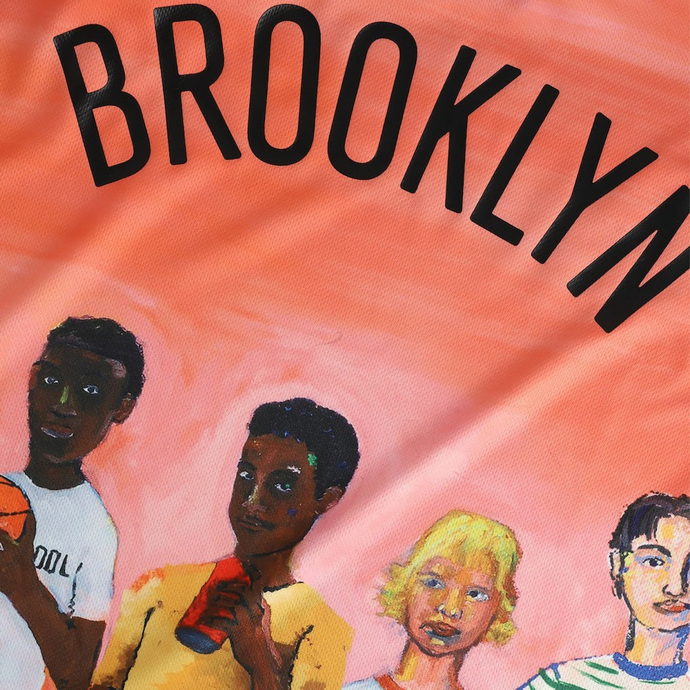 Brooklyn Nets NBA & KidSuper Studios Unisex Hometown Jersey Coral - NBA