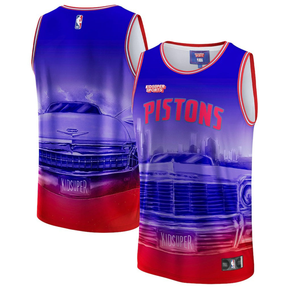 Detroit Pistons NBA & KidSuper Studios Unisex Hometown Jersey Red - NBA